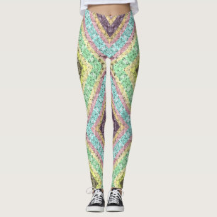Gult av dekorationsskugga för mönsterarbetare leggings