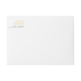 GULT av enkel modern senap av typen MINIMAL ADRESS Etikettband