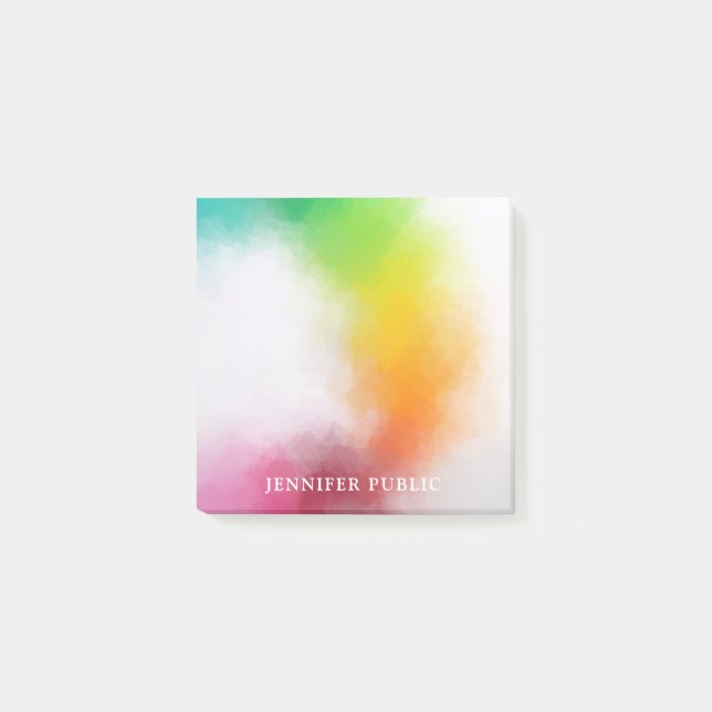 Gult av färglös blå Lila Grönt Röd Orange Post-it Block (Framsida)