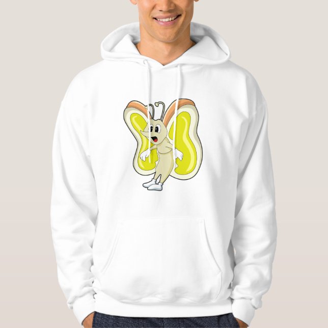 Gult av fjäril hoodie (Framsida)