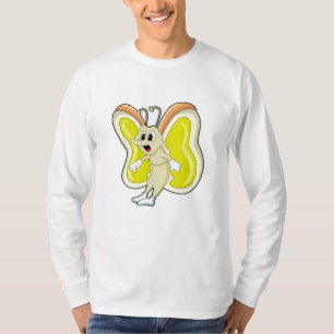 Gult av fjäril t shirt