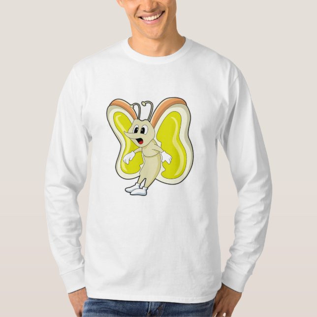 Gult av fjäril t shirt (Framsida)