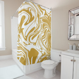 Gult av flytande Contemporary Ochre Marble Swirls