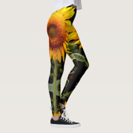 Gult av Giant Solros-foto Leggings