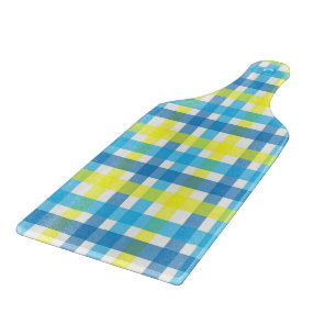 Gult av glasskärl, blå papp