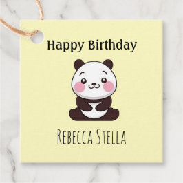 gult av grattis på födelsedagen pandabjörn gåvor etiketter