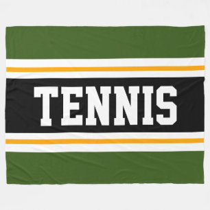 Gult av Grönten för friidrott Black TENNIS Rand Fleecefilt