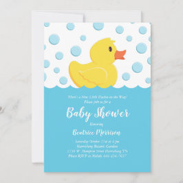 Gult av gummi Ducky Baby Shower Kön Neutral Inbjudningar