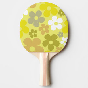 Gult av hippie-Blommigt Pastel Flower Seamless Pat Pingisracket