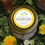 Gult av honungsgeléblommans konst runt klistermärke<br><div class="desc">Innehåll i innehållsämnen i botaniska vattenfärgsprodukter i personlig. Ursprunglig dandelion-blomma och förstahandspenna och vattenfärgskonst och utformning av Sarah Trett för www.mylittleeden.com</div>