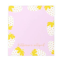 Gult av jordgubbens Rosa Anteckningsblock