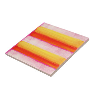 Gult av keramisk Rosa Orange Kakelplatta