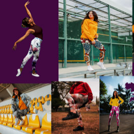 gult av konsthantverk leggings