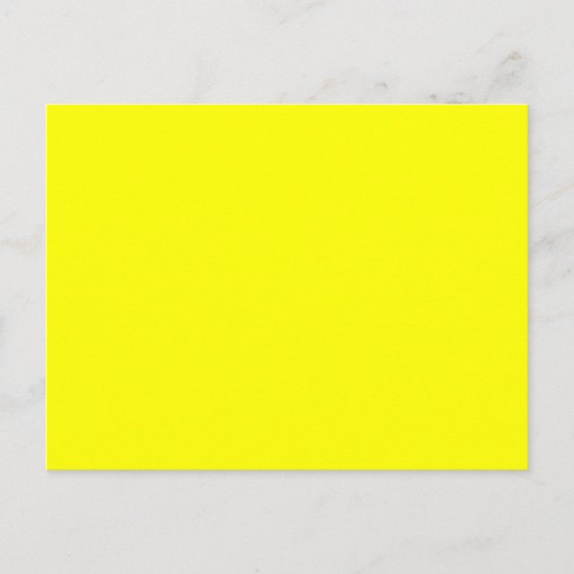 Gult av ljusfluorescerande neon vykort (Framsida)