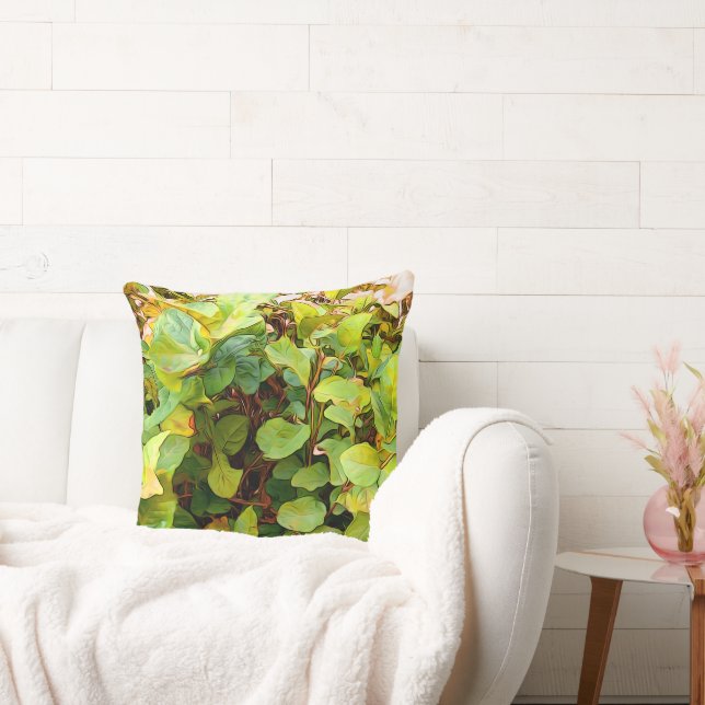 Gult av målad lush-grönt kudde (Soffa)