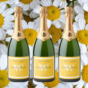 Gult av minimal Elegant för Monogram-Chic