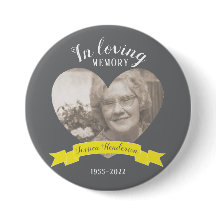 Gult av minnesfoto på hjärta