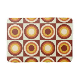 Gult av mittårscykler för Orange på fyrkanter Badrumsmatta