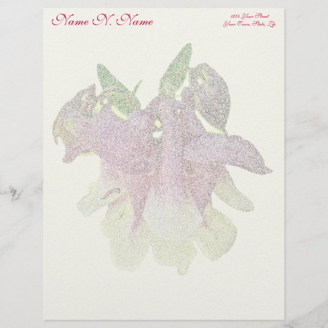 Gult av odlad kolumbine Letterhead Brevhuvud (Framsida)