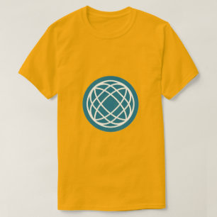 Gult av odlad Zon Logotyp eller blått T Shirt
