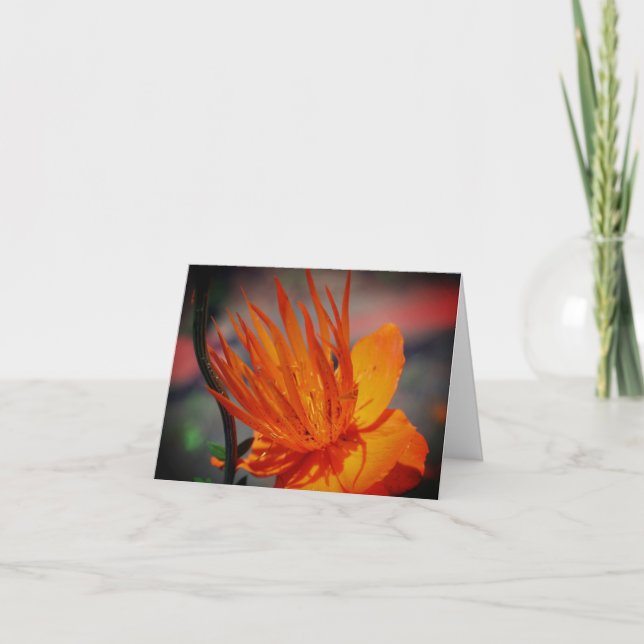 Gult av orange Flower Anpassade Note Card Tack Kort (Framsida)