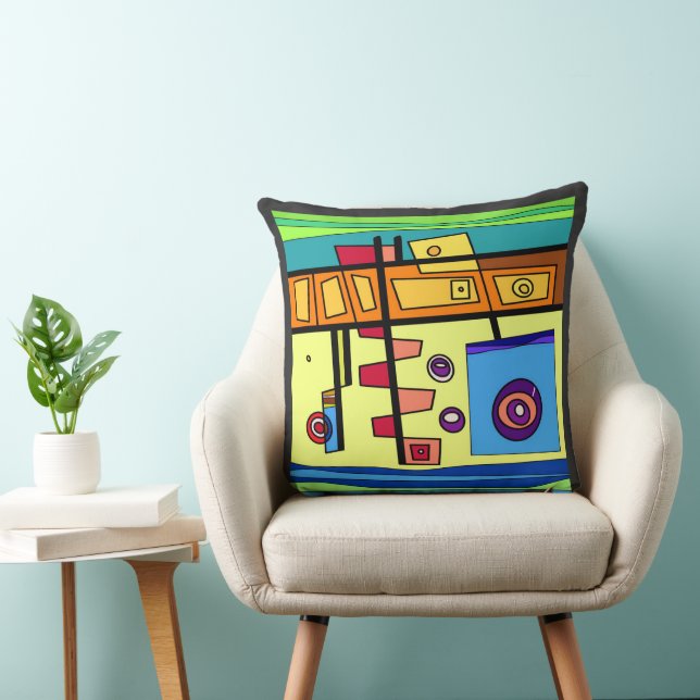 Gult av Orangen för havslevande organismer, blå Gr Kudde (Stol)