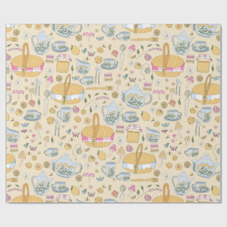 gult av party-svampar med picknick presentpapper