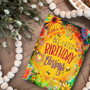 Gult av roligtens Blommigt Bönsrelaterade födelsed Kort