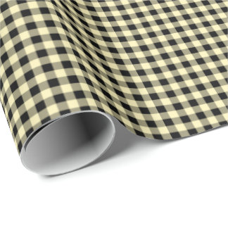 Gult av smör | Black Gingham Wrapping Papper Presentpapper