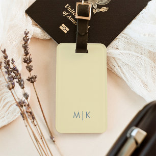 Gult av smör Modern Monogram Bagagebricka