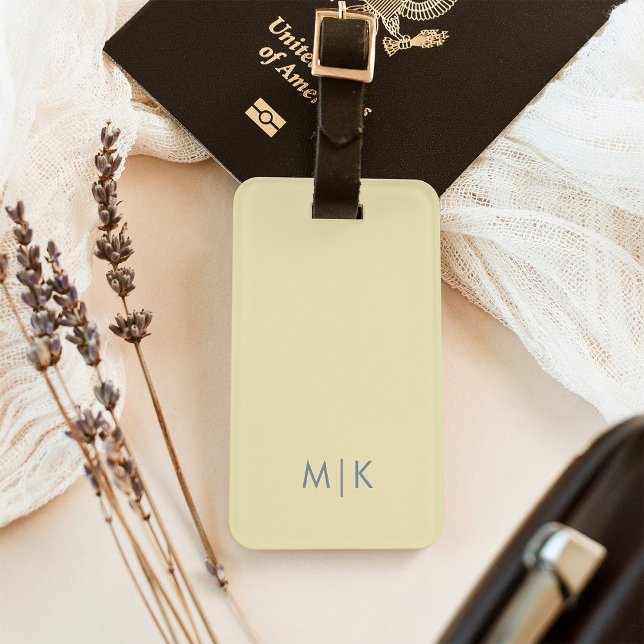 Gult av smör | Modern Monogram Bagagebricka (Skapare uppladdad)
