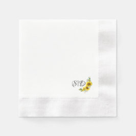 Gult av solrosolja pappersservett