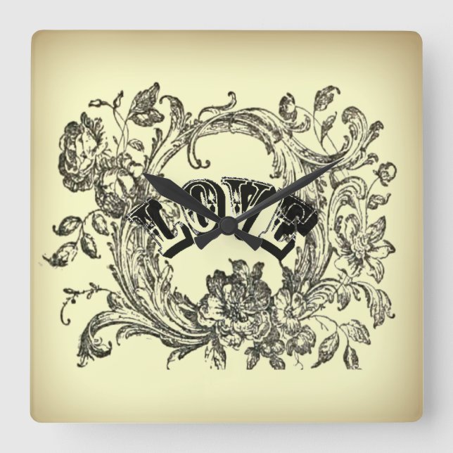 gult av steampunk fyrkantig klocka (Framsida)