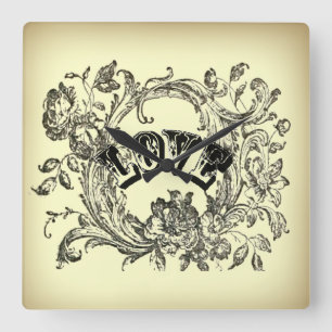 gult av steampunk fyrkantig klocka