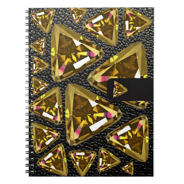 gult av triangeln och läder anteckningsbok (Framsidan)