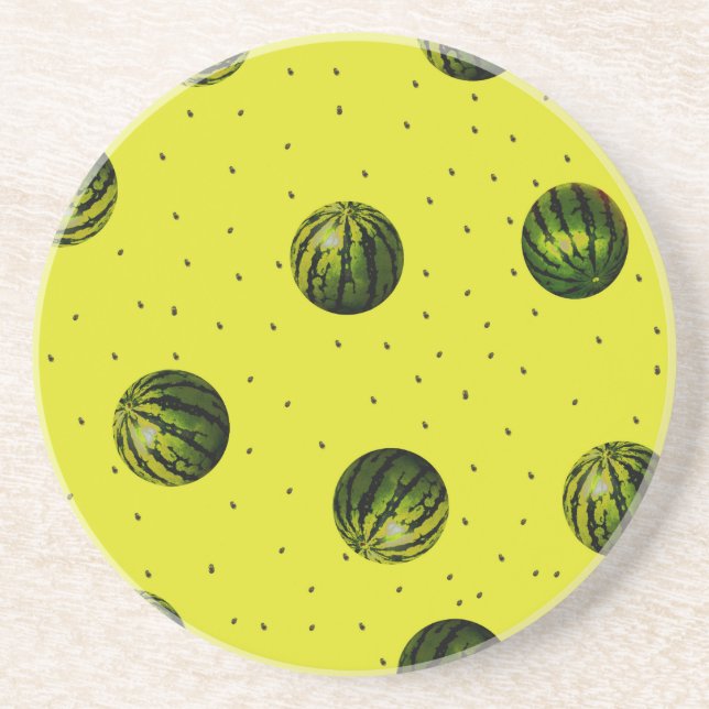gult av vattenmelon med frön underlägg sandsten (Framsidan)