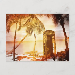 gult av vintagens telefonsvararglöd vykort