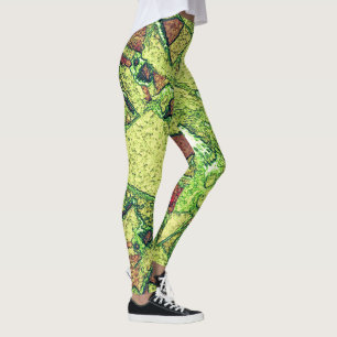 Gult av vulkanisk blek leggings