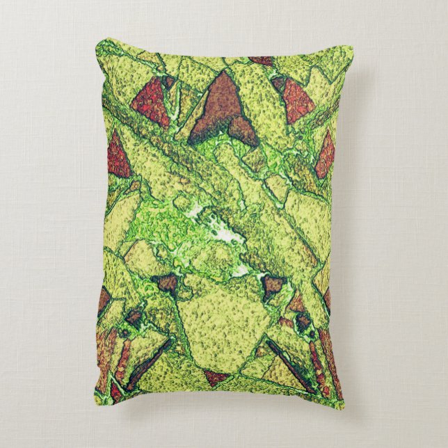 Gult av vulkanisk blek prydnadskudde (Baksidan(Vertikal))