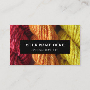 Gult av Yarn Knitting Handspun Red Orange Photo Visitkort