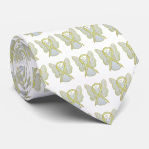 Gult Awareness Ribbon Angel Anpassningsbar Apparat Slips