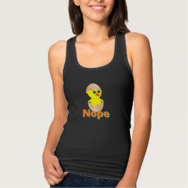 Gult Baby Chick Peeks ut från Snäcka Says Nope T Shirt