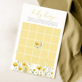 Gult Baby i bloom Wildblomma Baby Bingo-spel