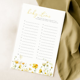 Gult Baby i bloom Wildblommes Baby artikelspel