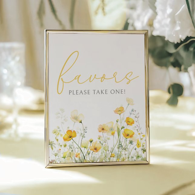 Gult Baby i bloom Wildblommes visningsfavorittecke Poster (Skapare uppladdad)