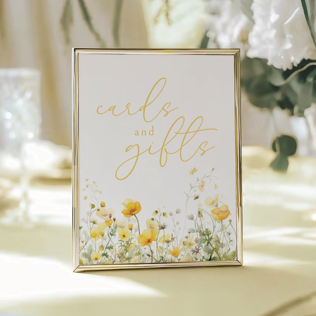 Gult Baby i Bloom Wildblomskort och presentkort Poster (Skapare uppladdad)
