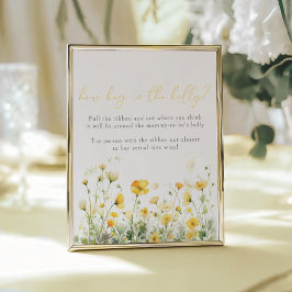 Gult Baby i Storlekt spel i bloom Wildblomma Belly Poster