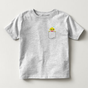 Gult Baby Shark Stitched Pocket T Shirt