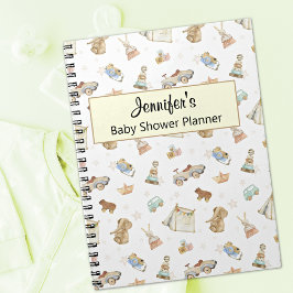 Gult Baby Shower Planner-Keepsak Vintage Leksak Anteckningsbok