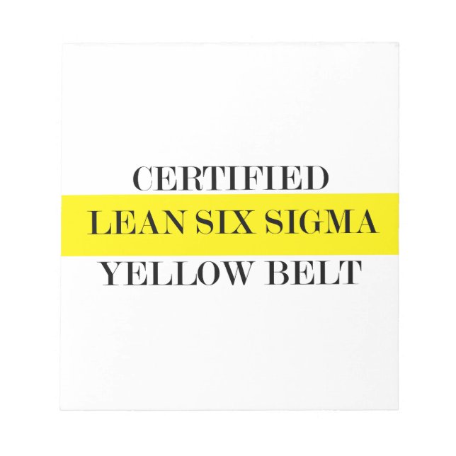 Gult Bälte Anteckningsblock (Framsida)